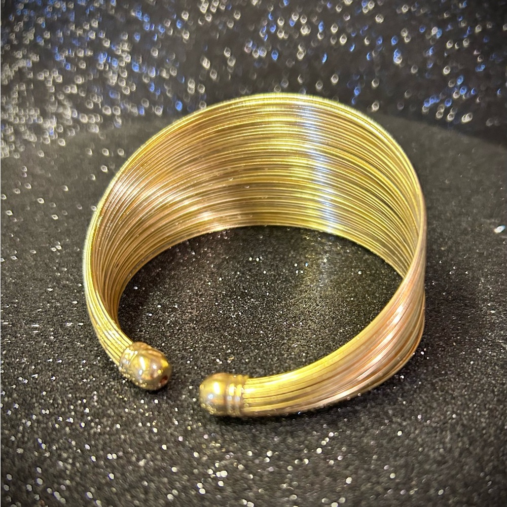 Elegant Gold-Toned Cuff Bracelet